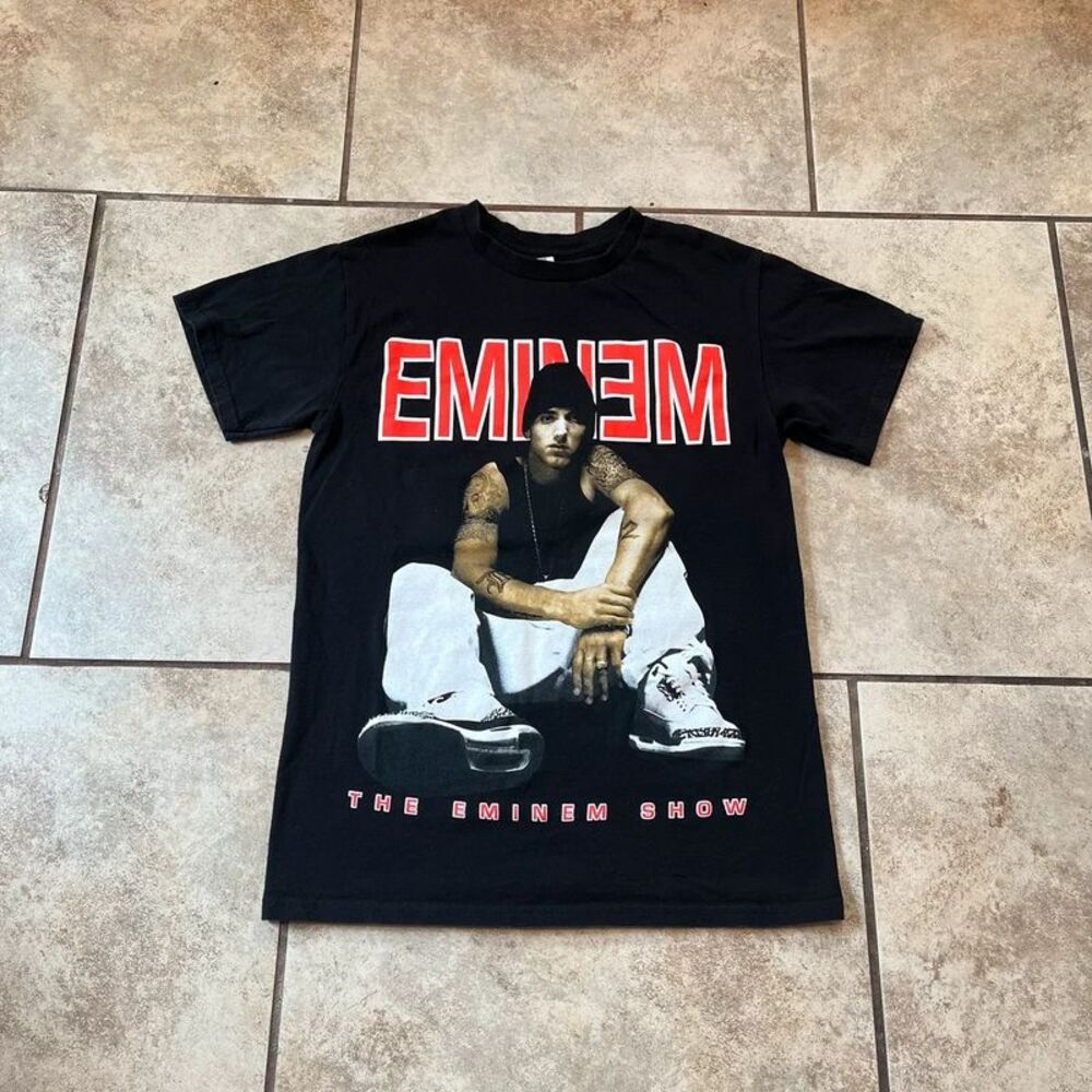 Vintage Eminem The Eminem Show Black Rap Graphic T-Shirt size S